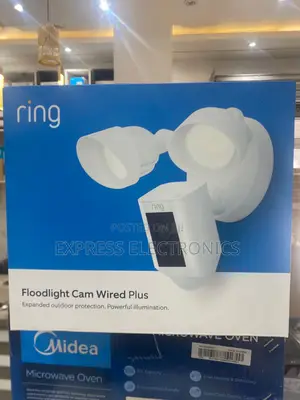 Quality Sleek White Ring Outdoor Flood Light Cam Wired