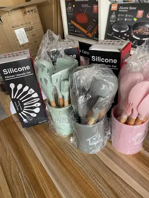 Non Stick Safe Silicone Utensils Set 12pcs(Wooden Handle)