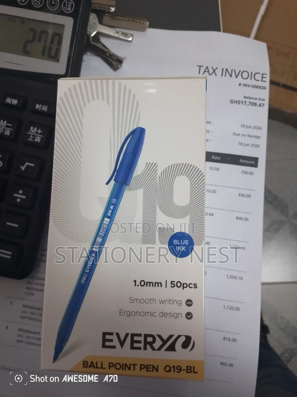 Deli Every Ball Pen Q19- Blue