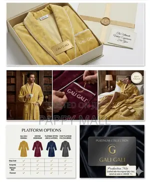 Luxury Soft Touch Velvet Bathrobe - Mustard Yellow