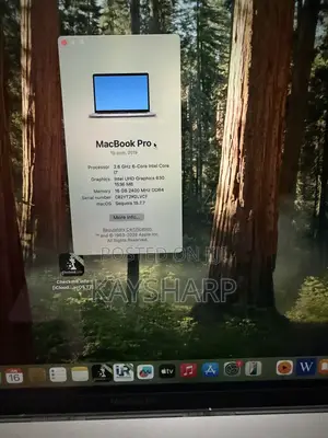Laptop Apple MacBook Pro 2019 16GB Intel Core i7 SSD 256GB