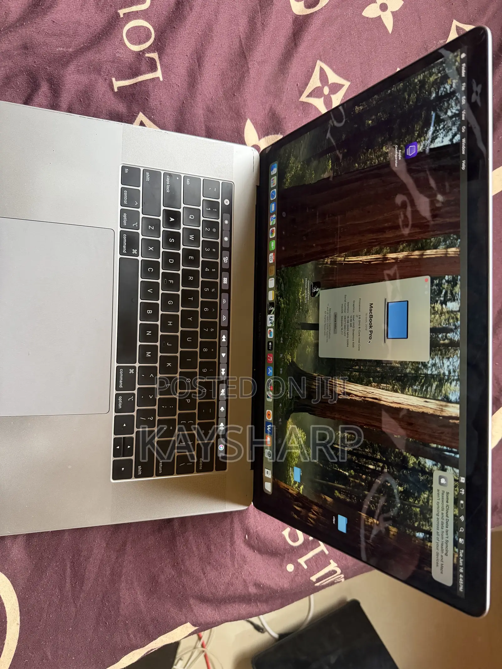 Laptop Apple MacBook Pro 2019 16GB Intel Core i7 SSD 256GB