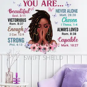 Praying Girl Inspirational Wall Stickers