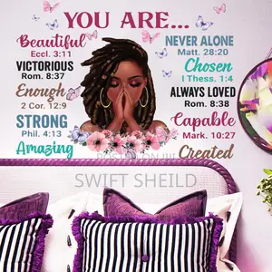 Praying Girl Inspirational Wall Stickers