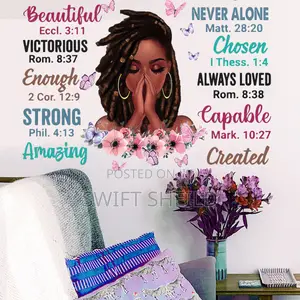 Praying Girl Inspirational Wall Stickers