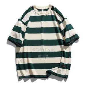 Men’S Short Sleeve Cotton T-Shirt – Green/White