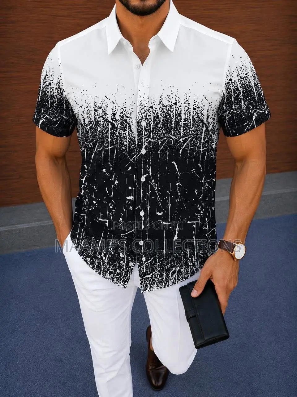 Men’S Short-Sleeve Button-Up Shirt
