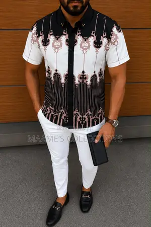 Men’S Short-Sleeve Button-Up Shirt