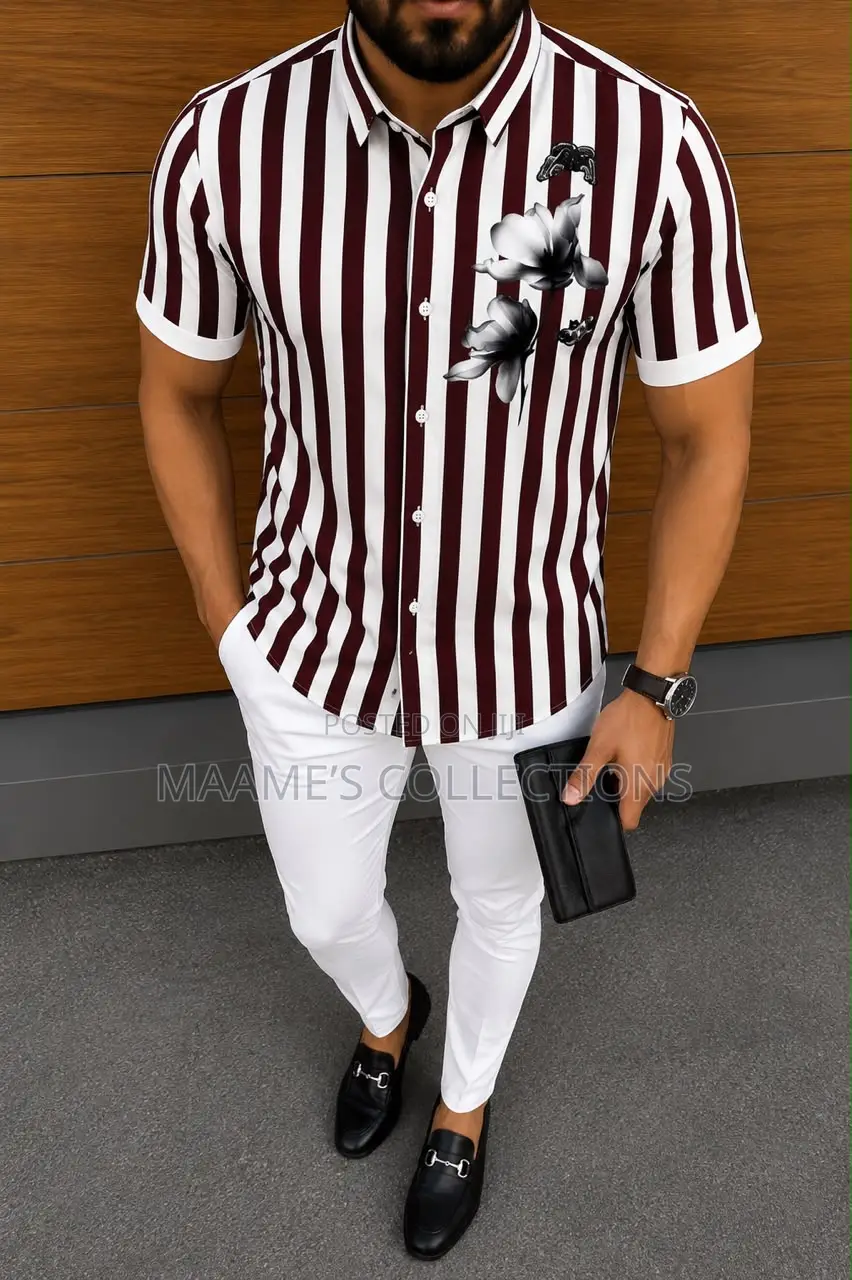 Men’S Short-Sleeve Button-Up Shirt