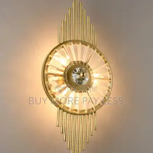 Modern Gold Art Deco Crystal Wall Light / Sconce