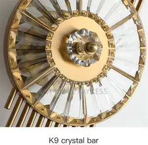 Modern Gold Art Deco Crystal Wall Light / Sconce