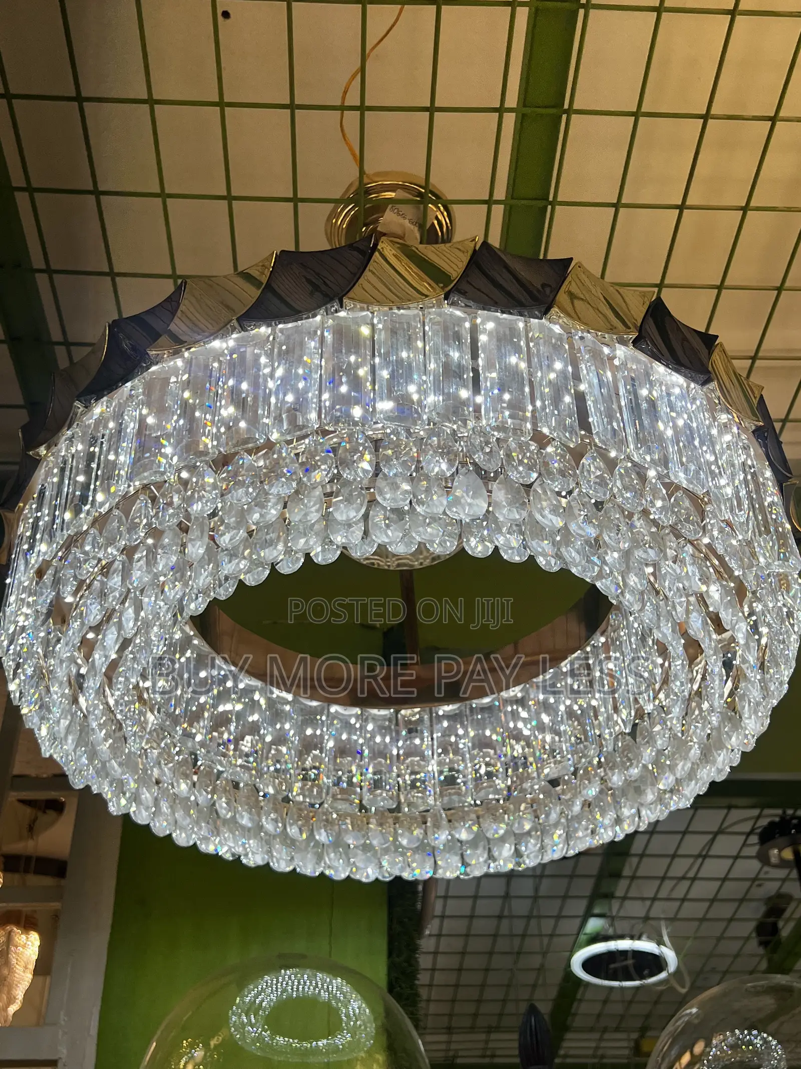 Modern Circular Crystal Ring Chandelier