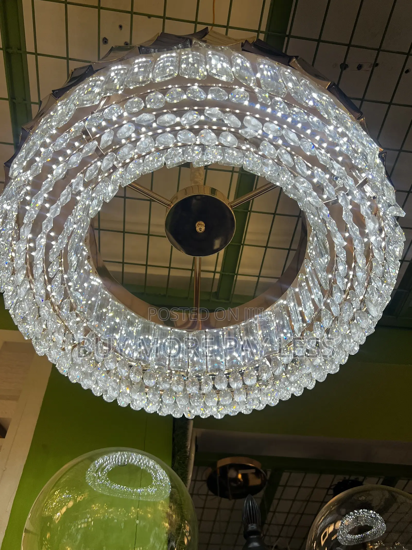Modern Circular Crystal Ring Chandelier