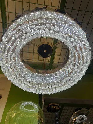 Modern Circular Crystal Ring Chandelier