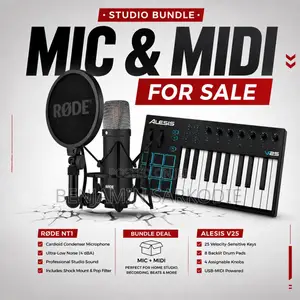  Røde Nt1 + Alesis V25 Studio Bundle | Pro Recording Setup