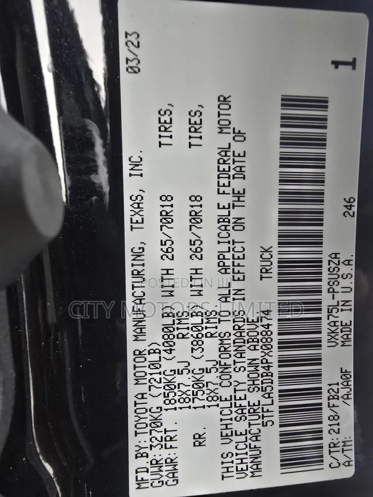 Toyota Tundra 2023 Black