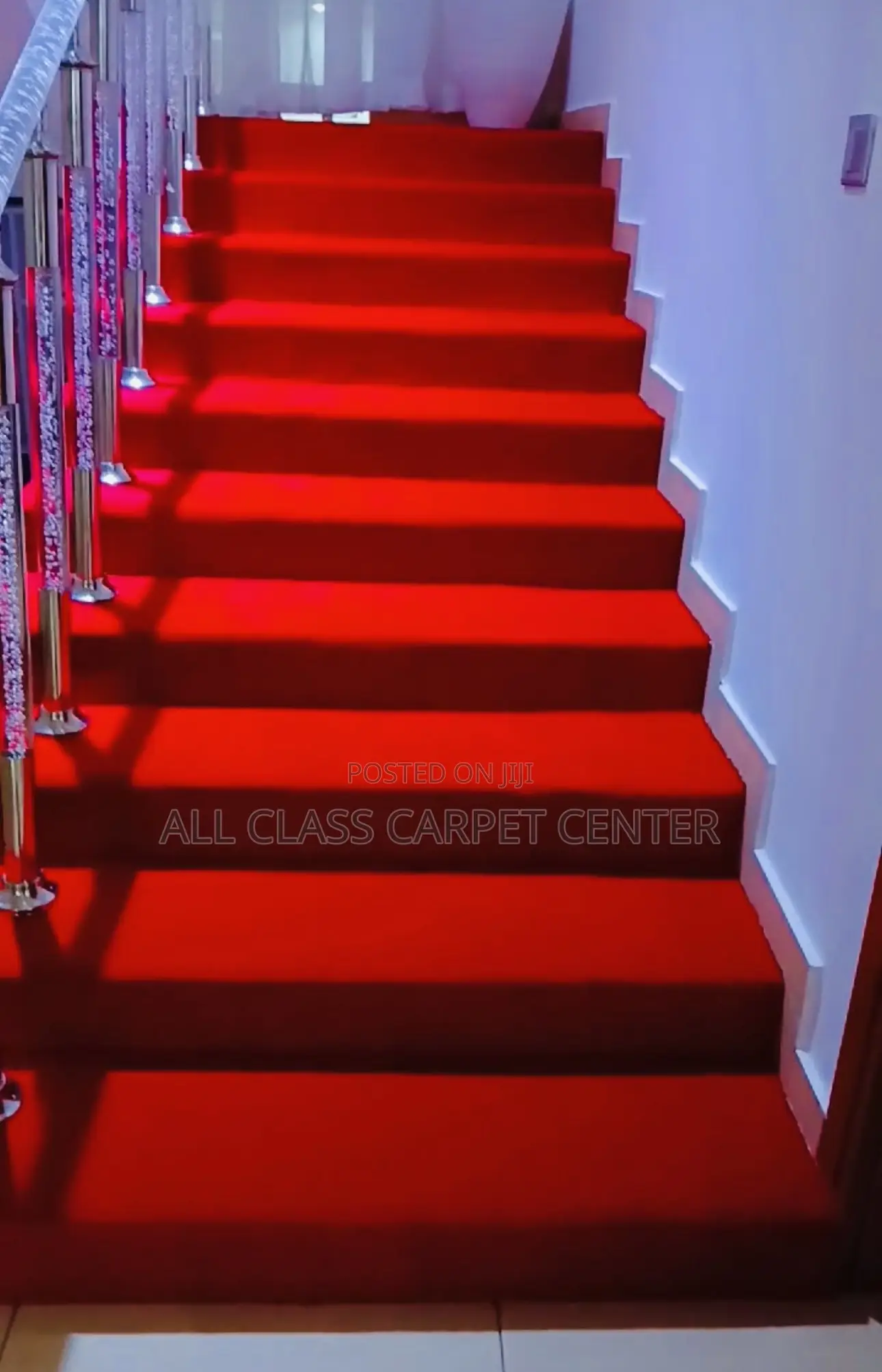 Quality and Heavy Red Carpet for Church Auditorium and Staircase