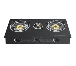 Happy Home Glass Gas Stove - Black