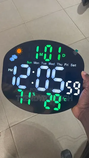 Wall Mounted Led Digital Clock With Remote Control