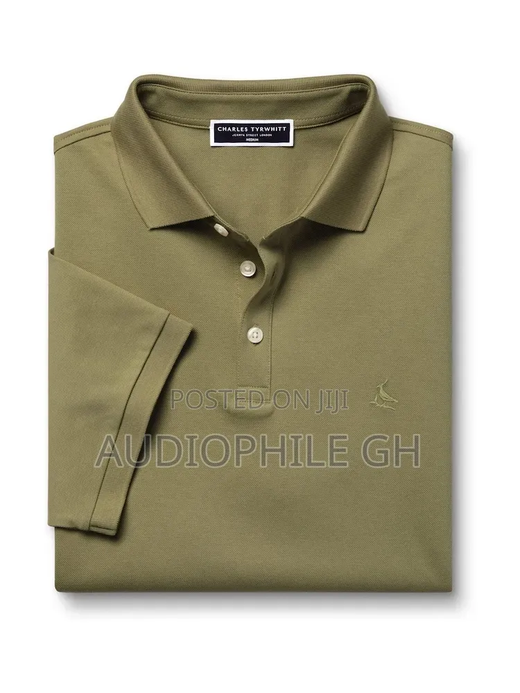 Charles Tyrwhitt Short Sleeves Solid Cotton Stretch Pique Polo Shirt
