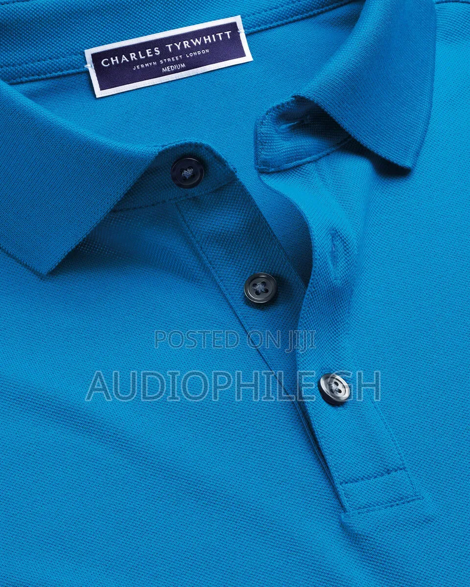 Charles Tyrwhitt Short Sleeves Solid Cotton Stretch Pique Polo Shirt