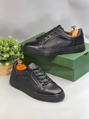 Midnight Edge All-Black Lace-Up Sneakers