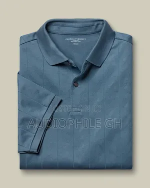 Charles Tyrwhitt Short Sleeve Textured Jacquard Polo Shirt Airforce Bl
