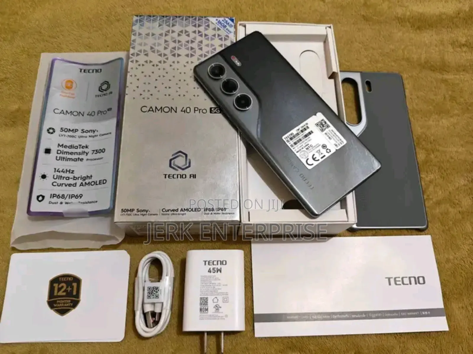 New Tecno Camon 40 Pro 5G 256 GB Black