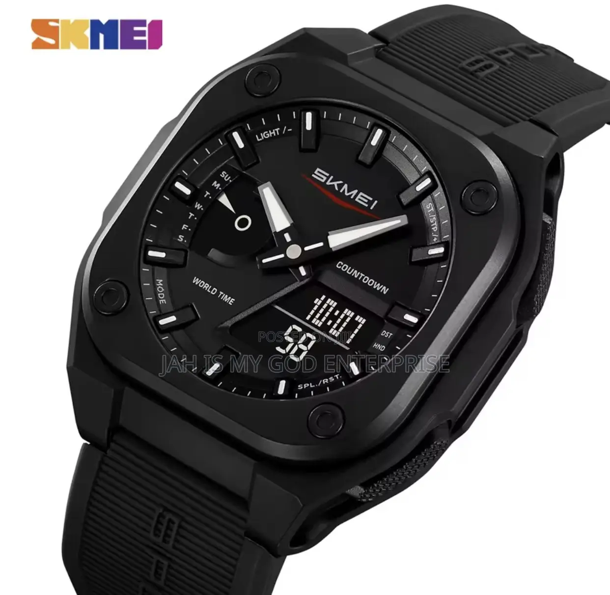 Skmei 2328 Fashion Sports Watches for Men Waterproof Wristwatch-Black