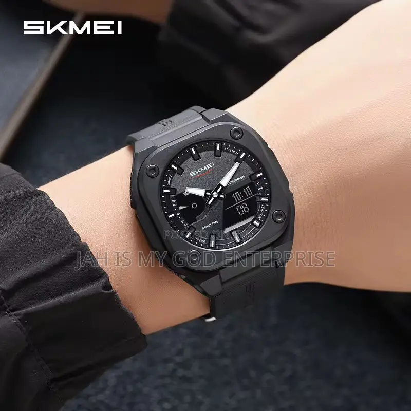 Skmei 2328 Fashion Sports Watches for Men Waterproof Wristwatch-Black