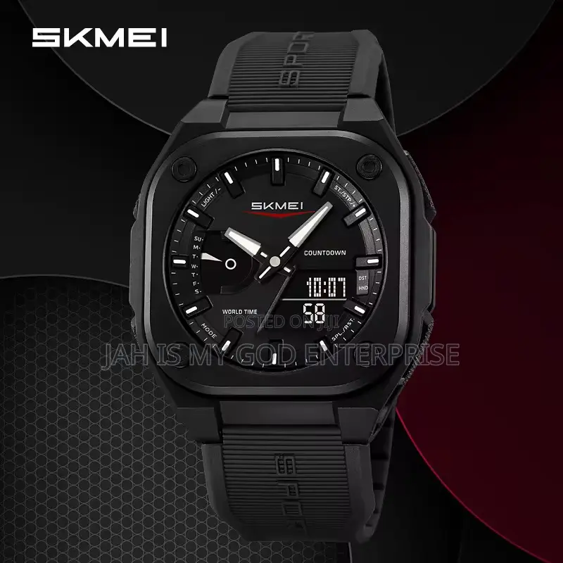 Skmei 2328 Fashion Sports Watches for Men Waterproof Wristwatch-Black