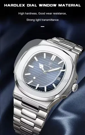 Poedagar 613 Square Luxury Men Chain Wristwatch-Silver Blue