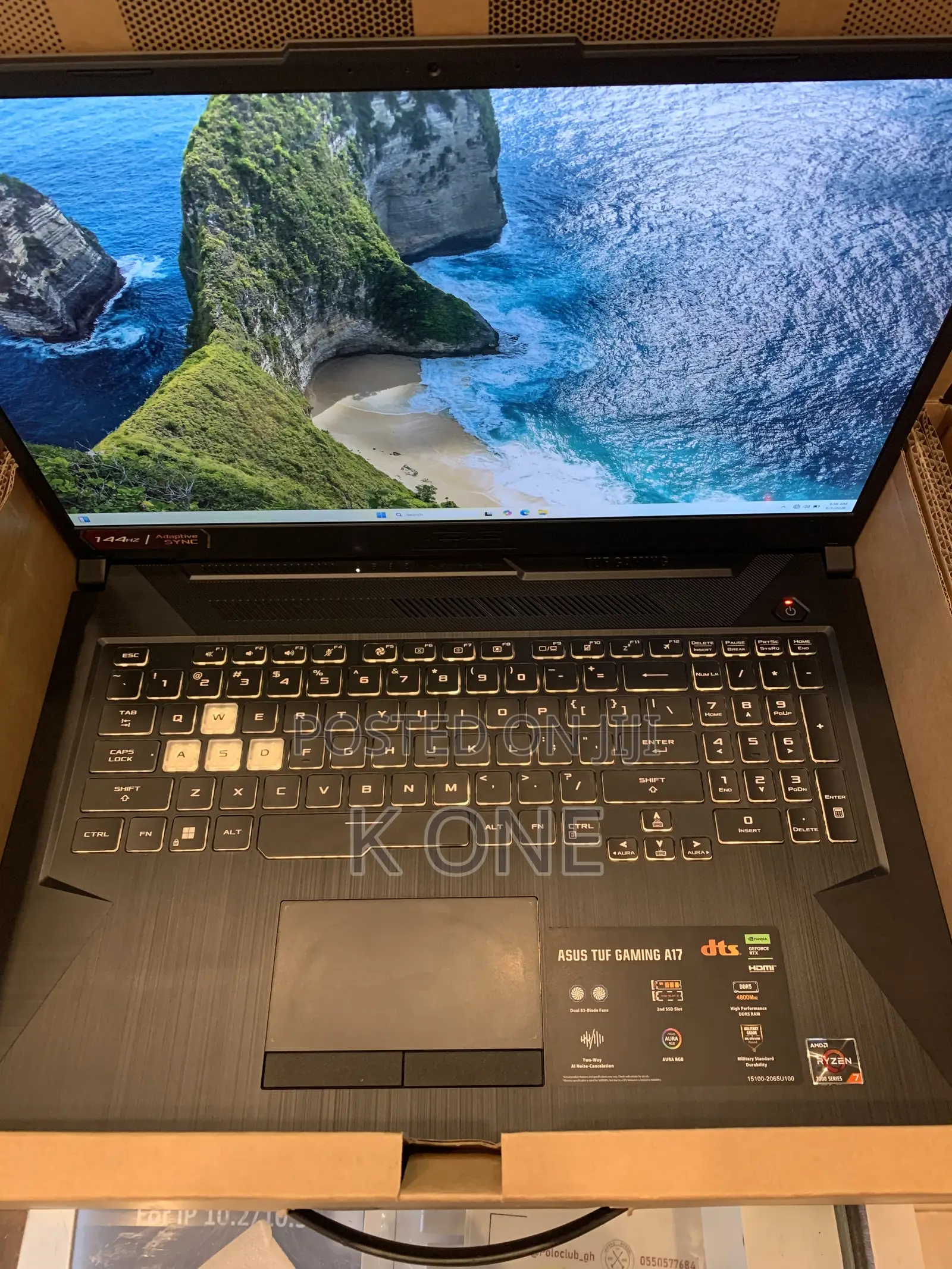 New Laptop Asus TUF Gaming A17 16GB AMD Ryzen 7 SSD 512GB