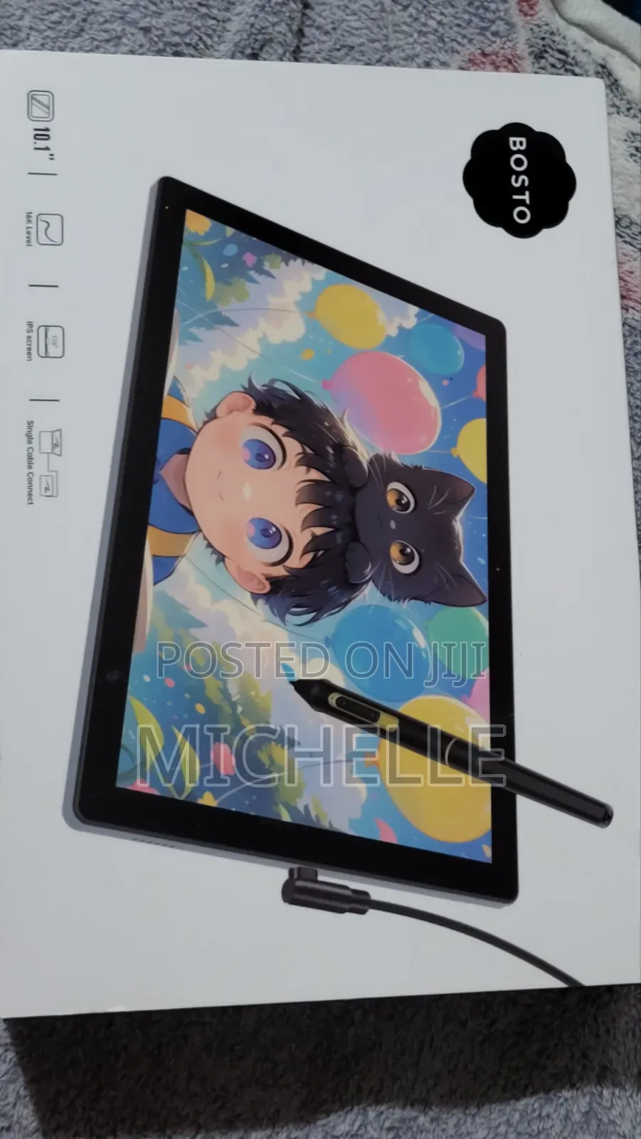 BOSTO 16HD Graphics Drawing Tablet 64 GB Black