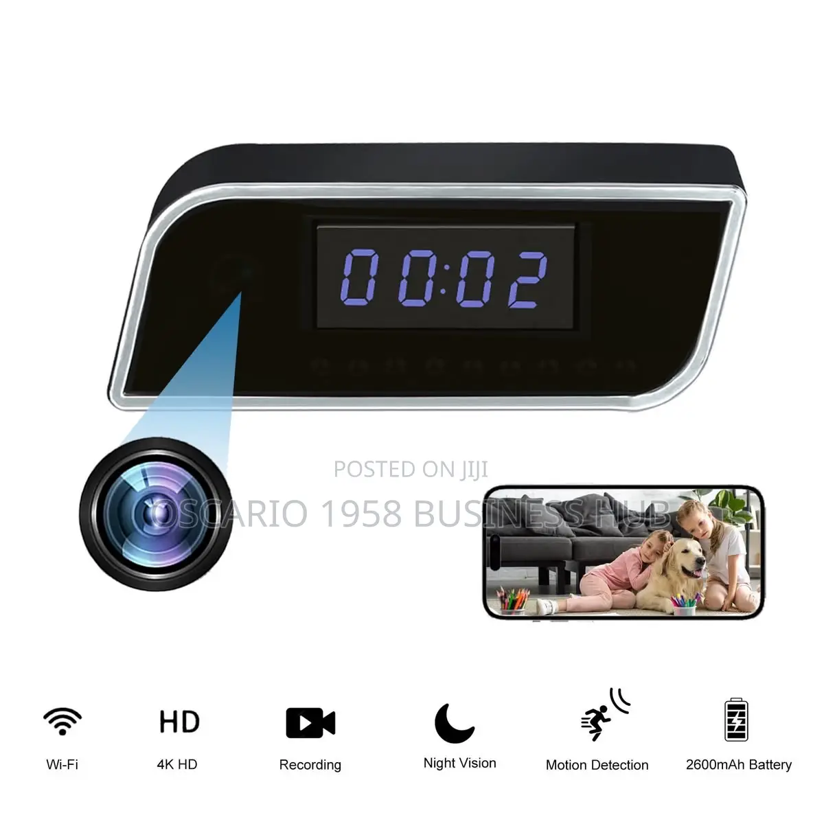 Hd Wifi Spy Clock Camera - 1080p