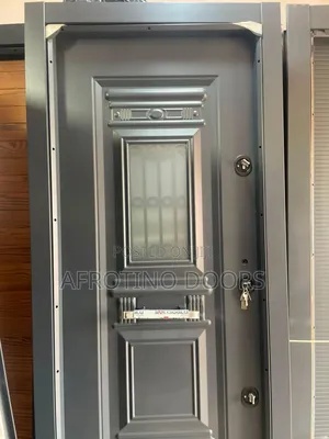 Turkish Security Complete Metal Door With Glass