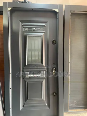 Turkish Security Complete Metal Door With Glass