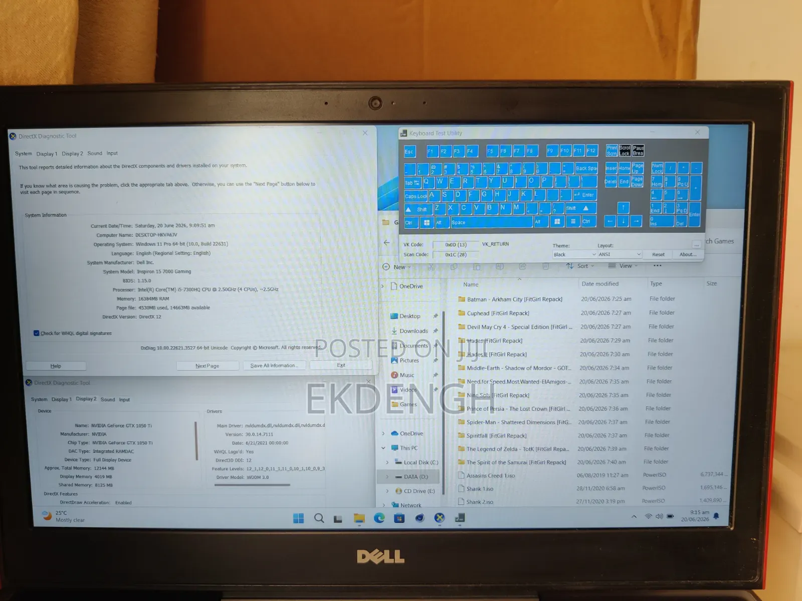 Laptop Dell Inspiron 15 7567 8GB Intel Core i5 HDD+SSD 1T