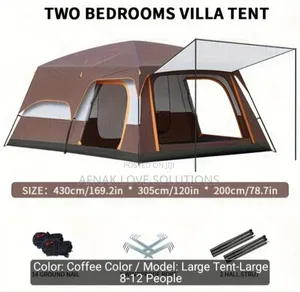 6-8 Person 2 Rooms Camping Tent