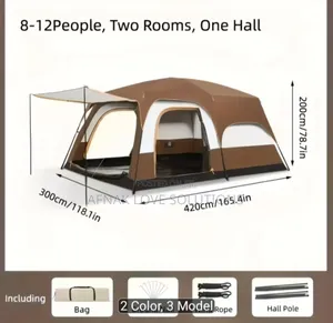 6-8 Person 2 Rooms Camping Tent