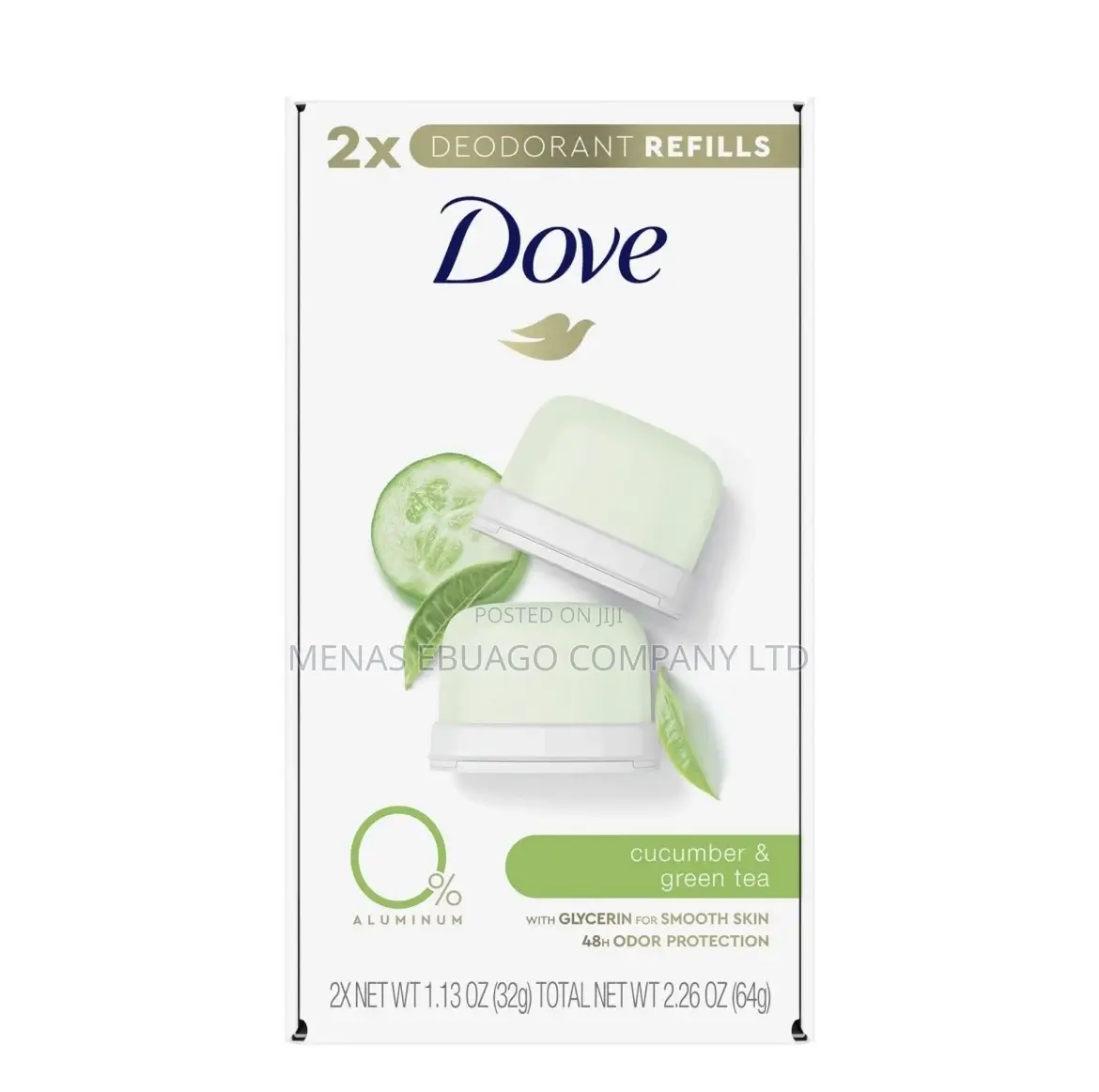 Dove Aluminum Free Deodorant With 2 Refills