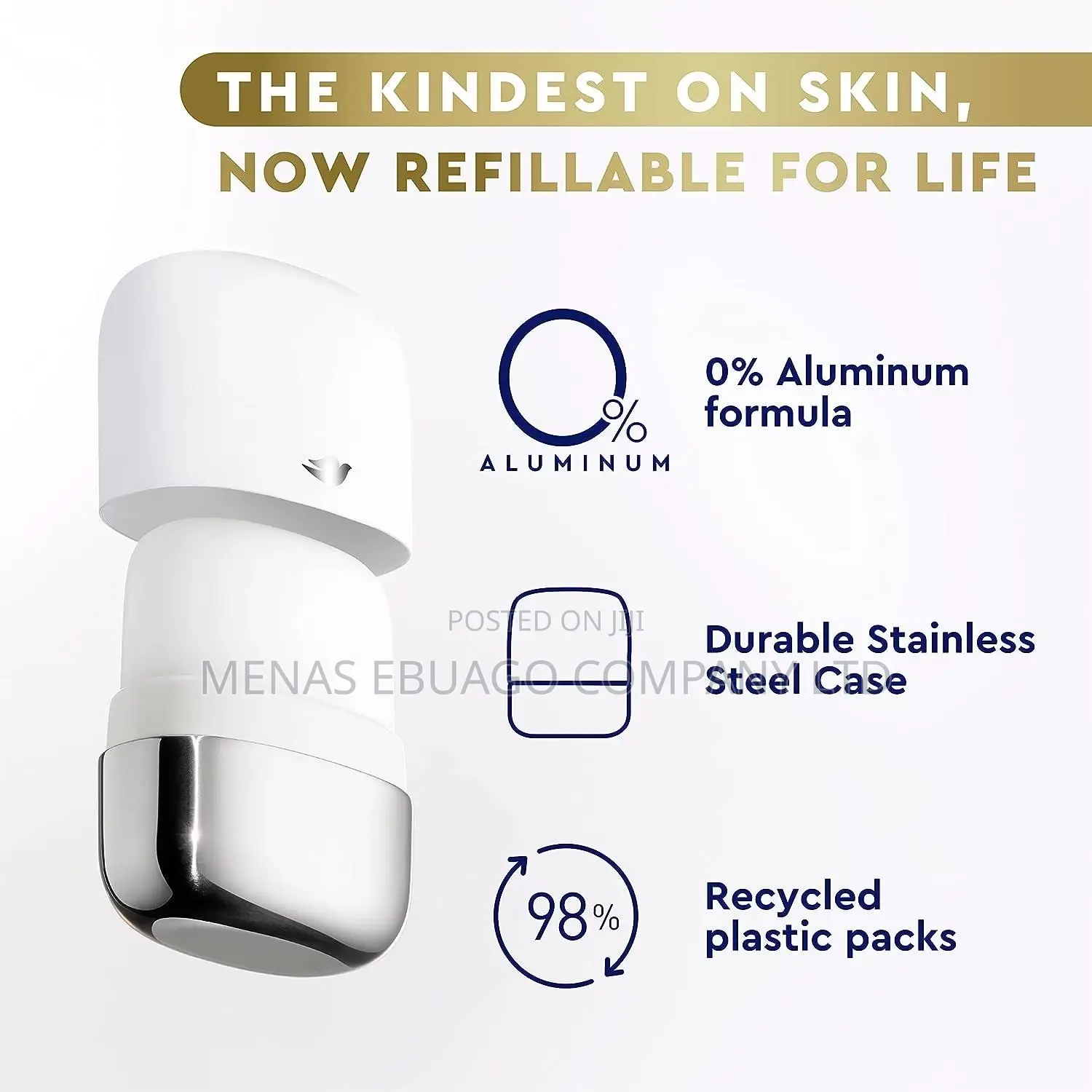 Dove Aluminum Free Deodorant With 2 Refills