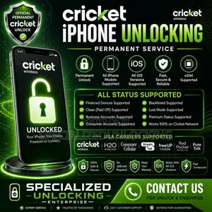 Cricket All iPhone Esim Sim Permanent Unlocking