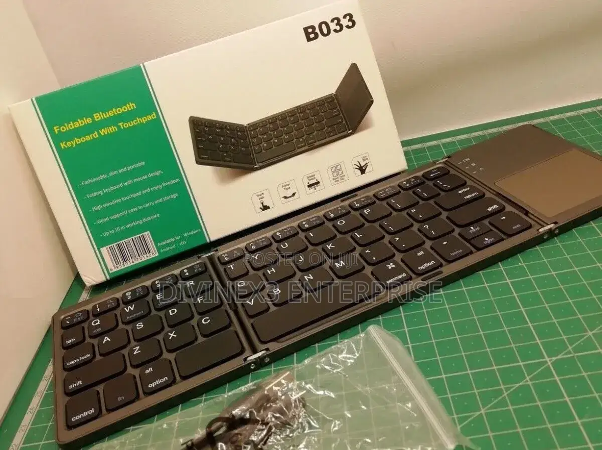 B033 Tri-Fold Bluetooth Keyboard With Touchpad