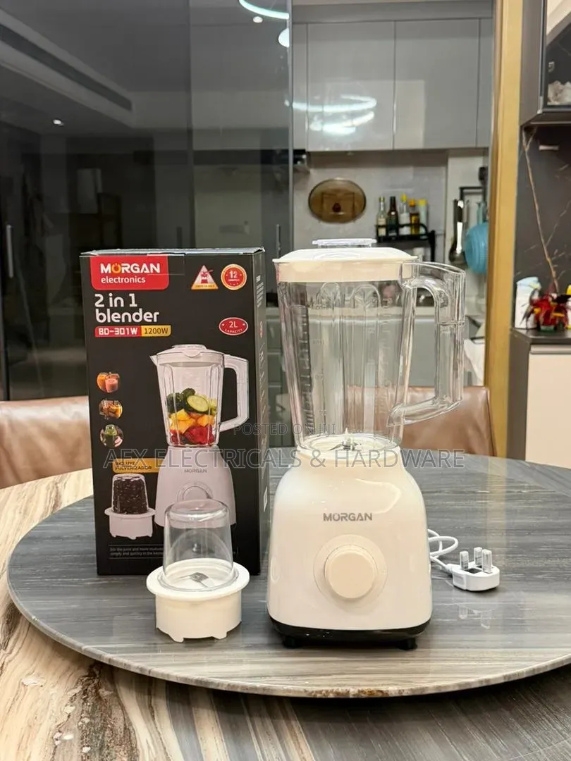 Morgan 2-in-1 Blender Bd-30by | 2000w | 2l | Blends Grinds!