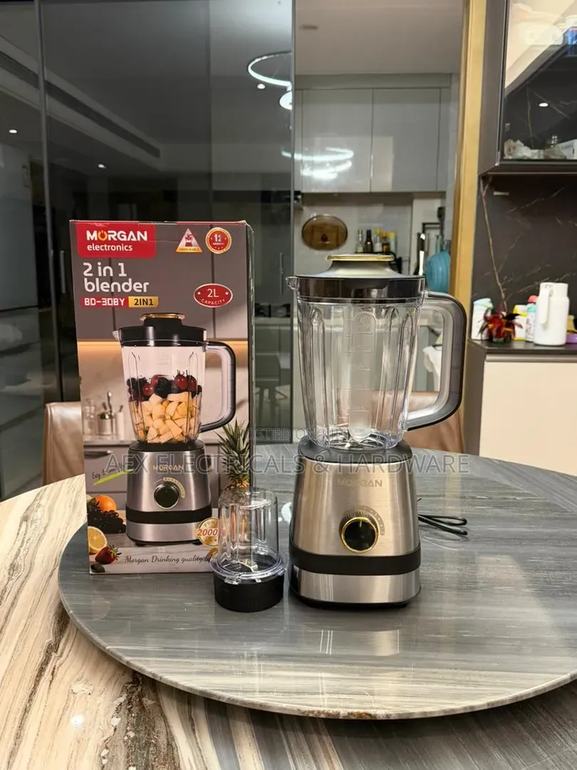 Morgan 2-in-1 Blender Bd-30by | 2000w | 2l | Blends Grinds!