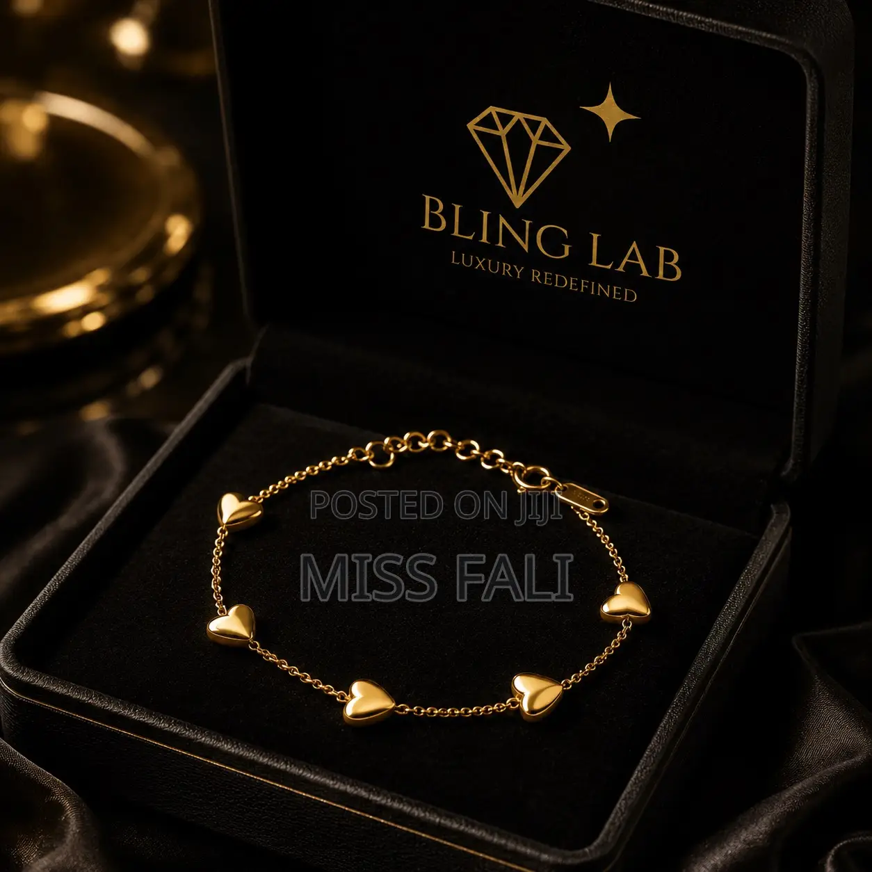 Golden Hearts Bracelet