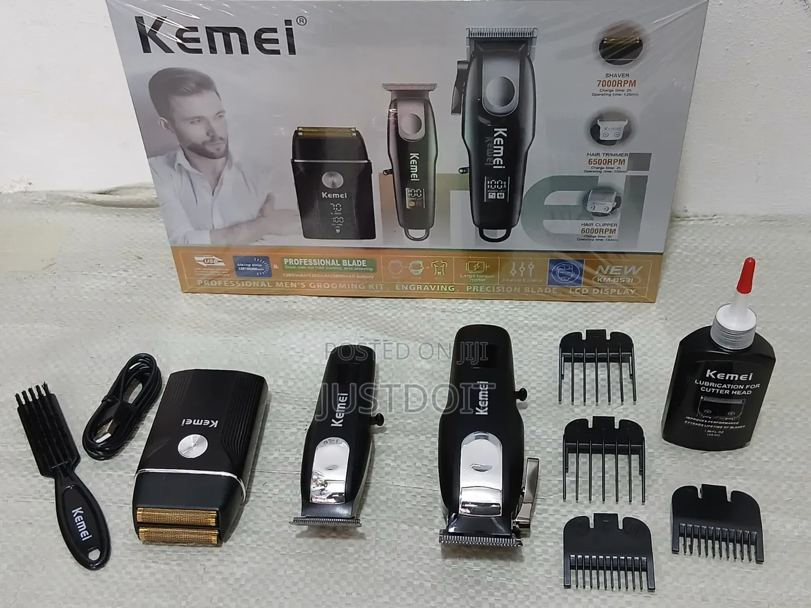 Kemei 8531 Rechargeable 3 in 1 Clipper Set