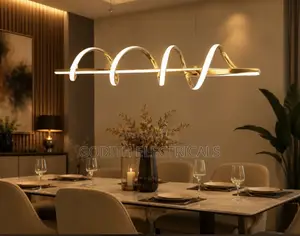 Four Rings Gold Pendant Light With 3 Colors