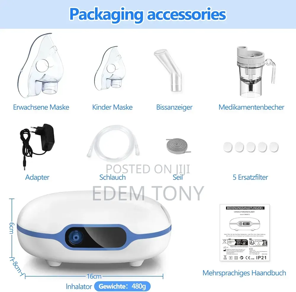 Sentasi Compressor Nebulizer, Ultrasonic Steam Inhaler Led Display